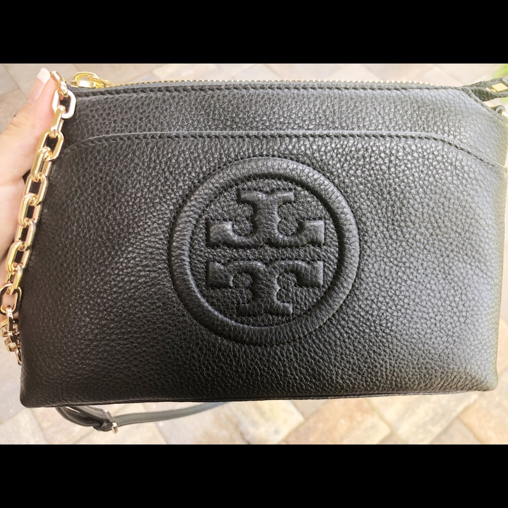 Tory Burch Bombe chain Crossbody Black Large - Picture 6 of 8